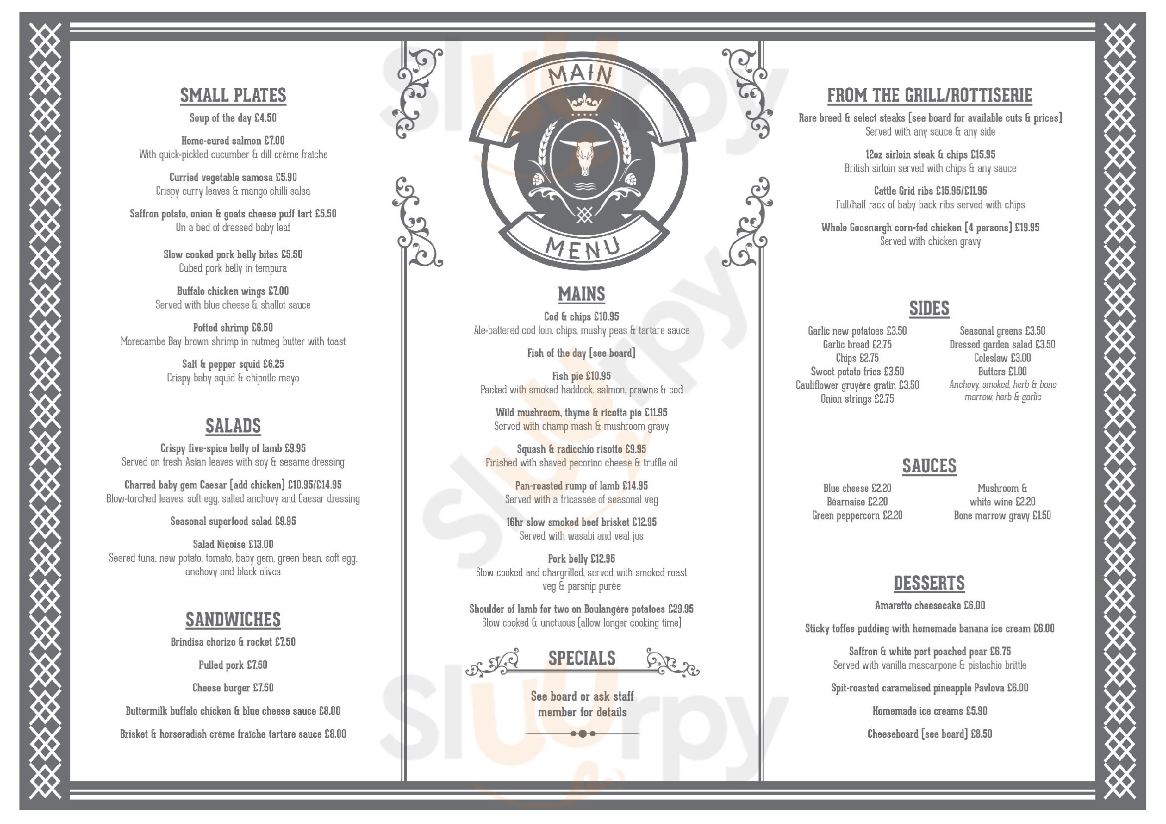 The Earlsfield London Menu - 1