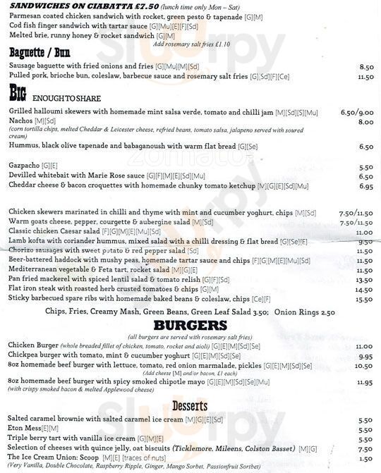 The Dolphin London Menu - 1