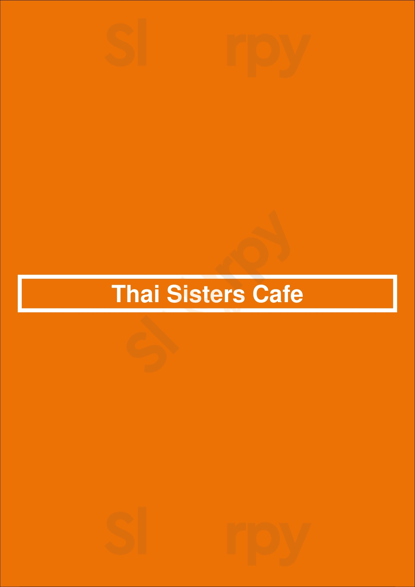 Thai Sisters Cafe London Menu - 1