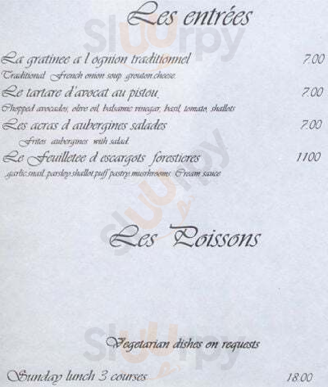 Les Associes London Menu - 1