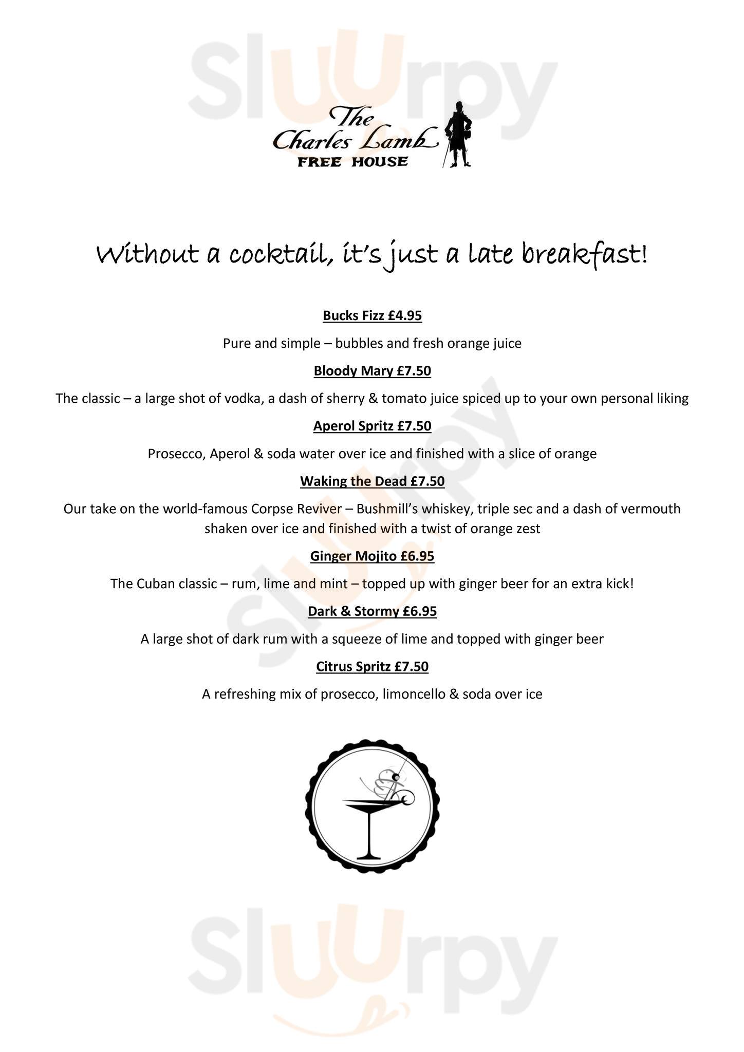 Main Menu - Charles Lamb Pub