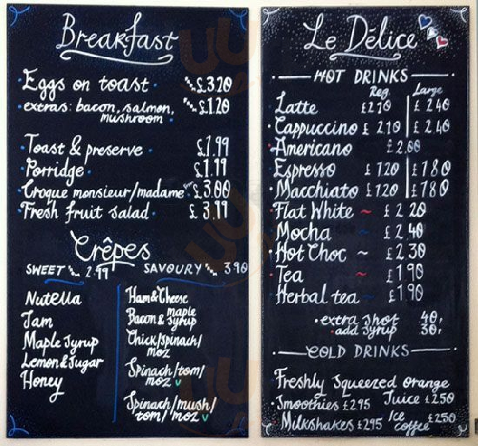 Le Delice London Menu - 1