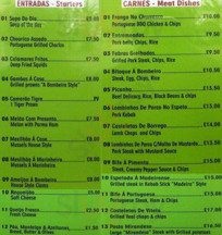 O Bombeiro menu