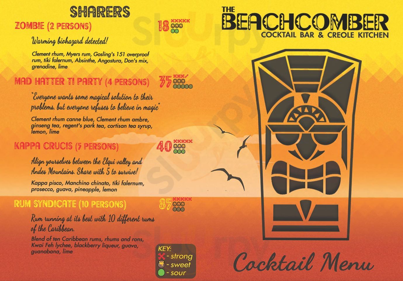 Main Menu - The Beachcomber Bar - House Of Agricole Rhum