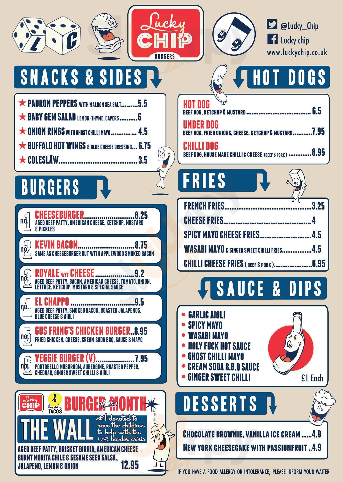 Main Menu - Sebright Arms