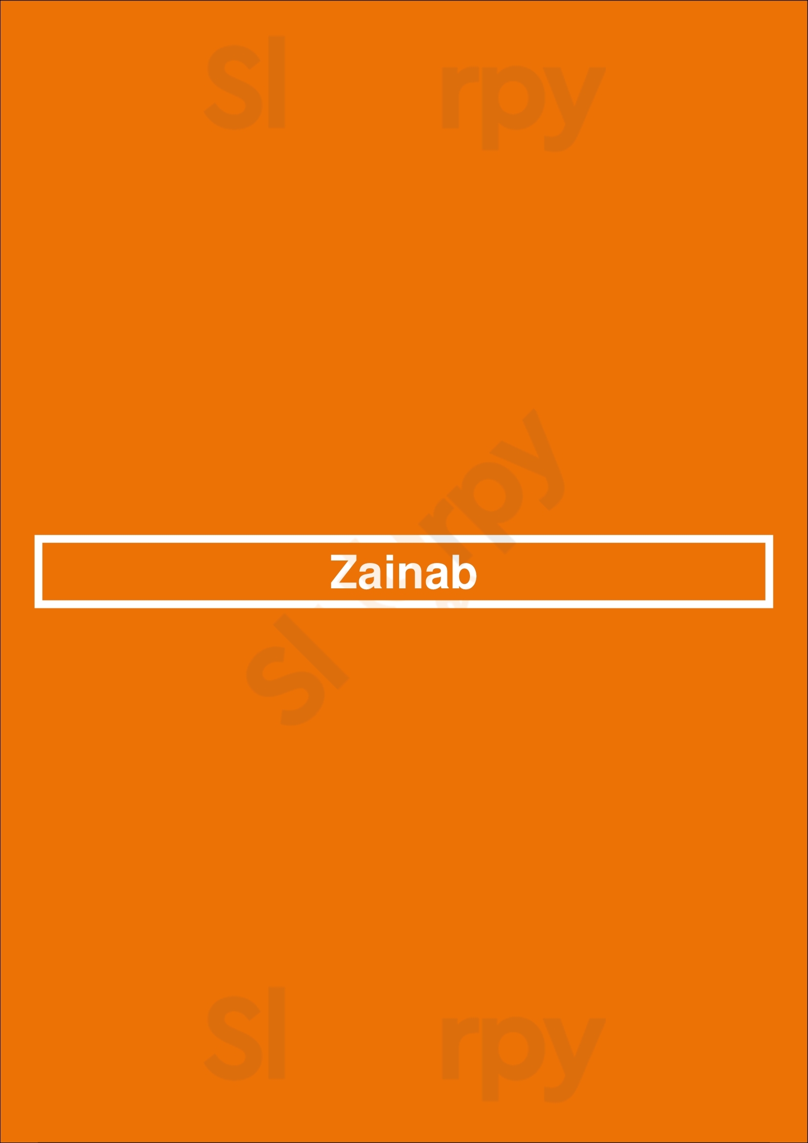 Zainab' Kitchen London Menu - 1