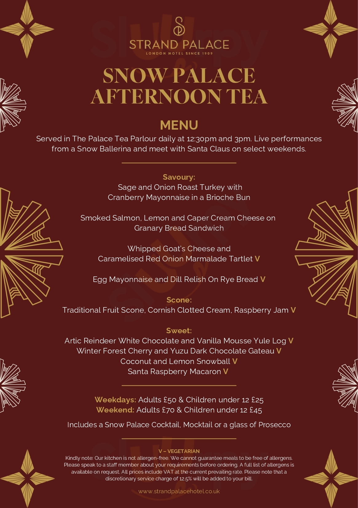 Main Menu - Lounge Bar