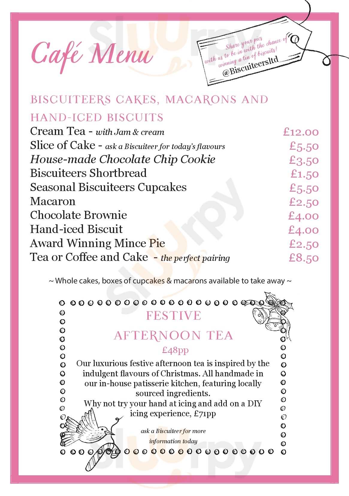 Biscuiteers Boutique And Icing Cafe London Menu - 1