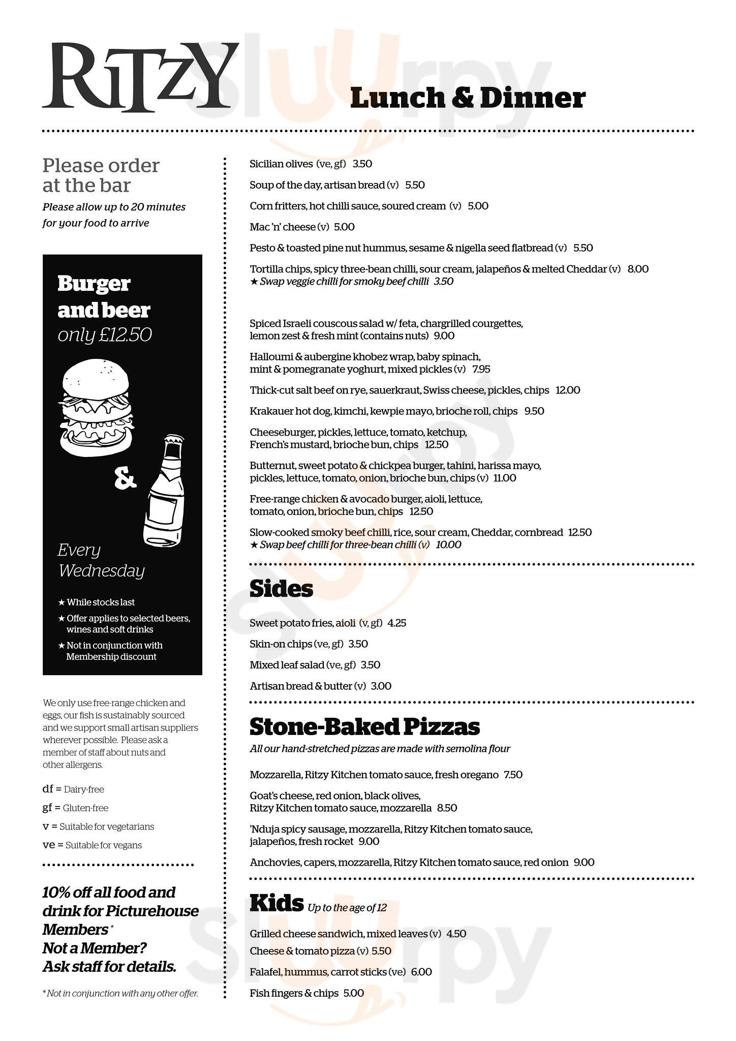 Main Menu - The Ritzy