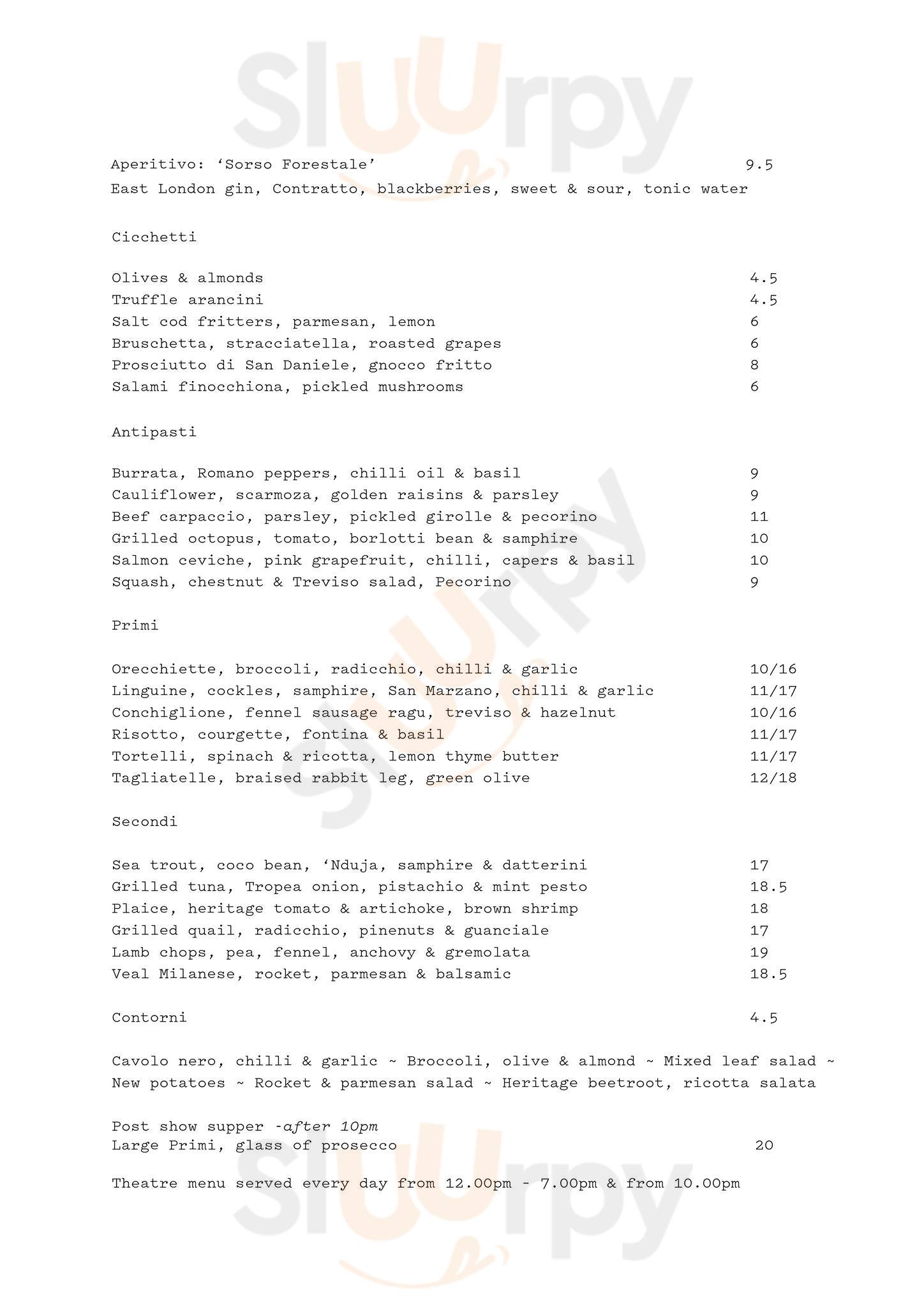 Pastificio London Menu - 1