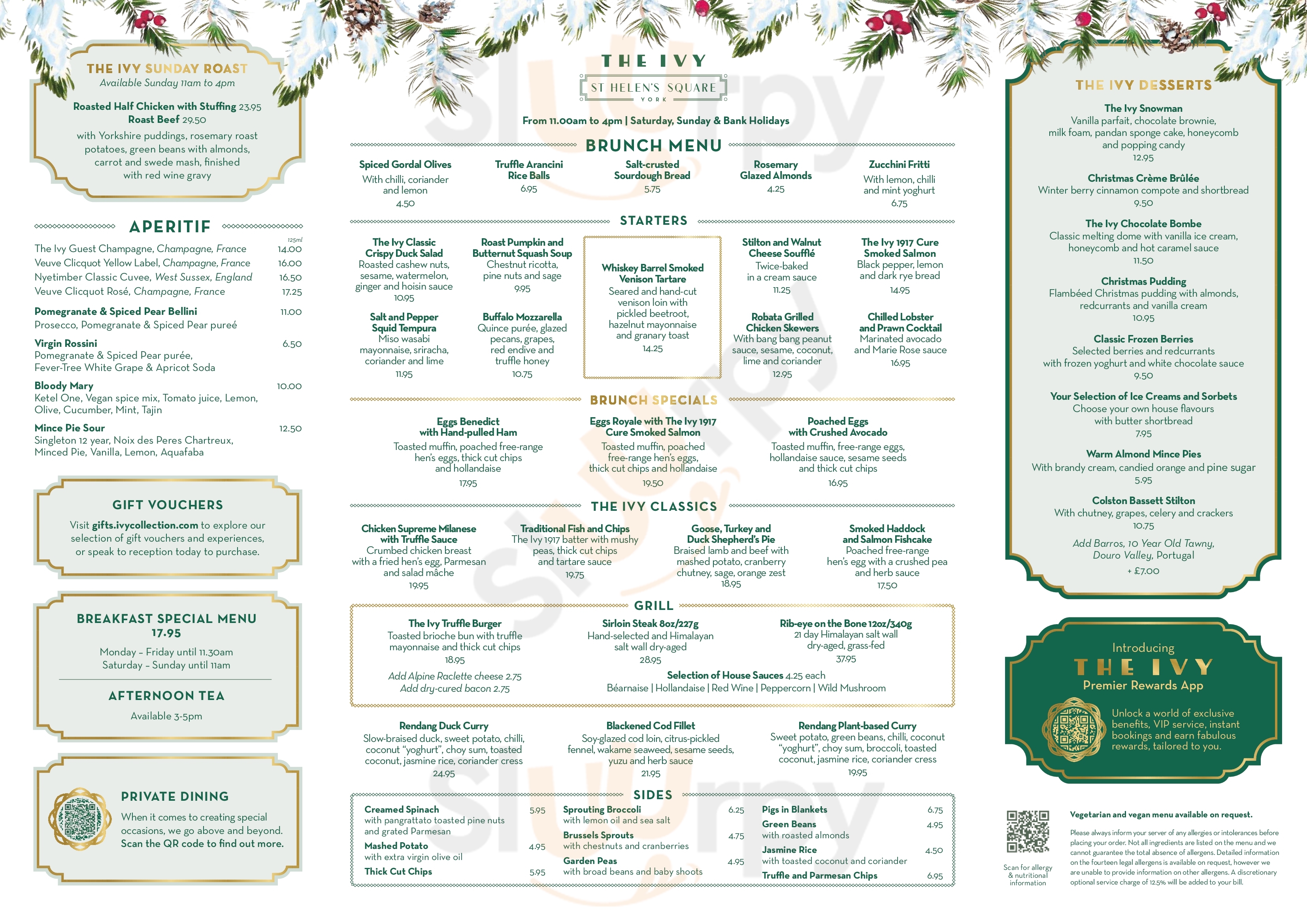 Main Menu - The Ivy Cafe Blackheath