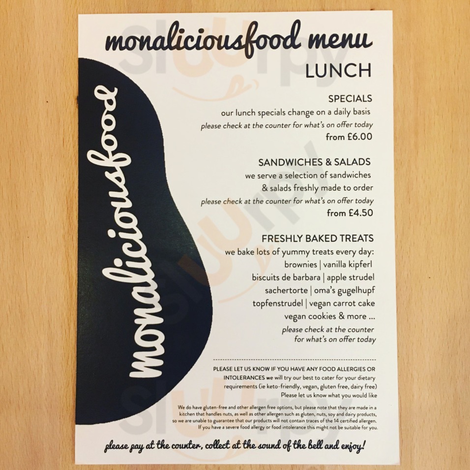 Monaliciousfood menu