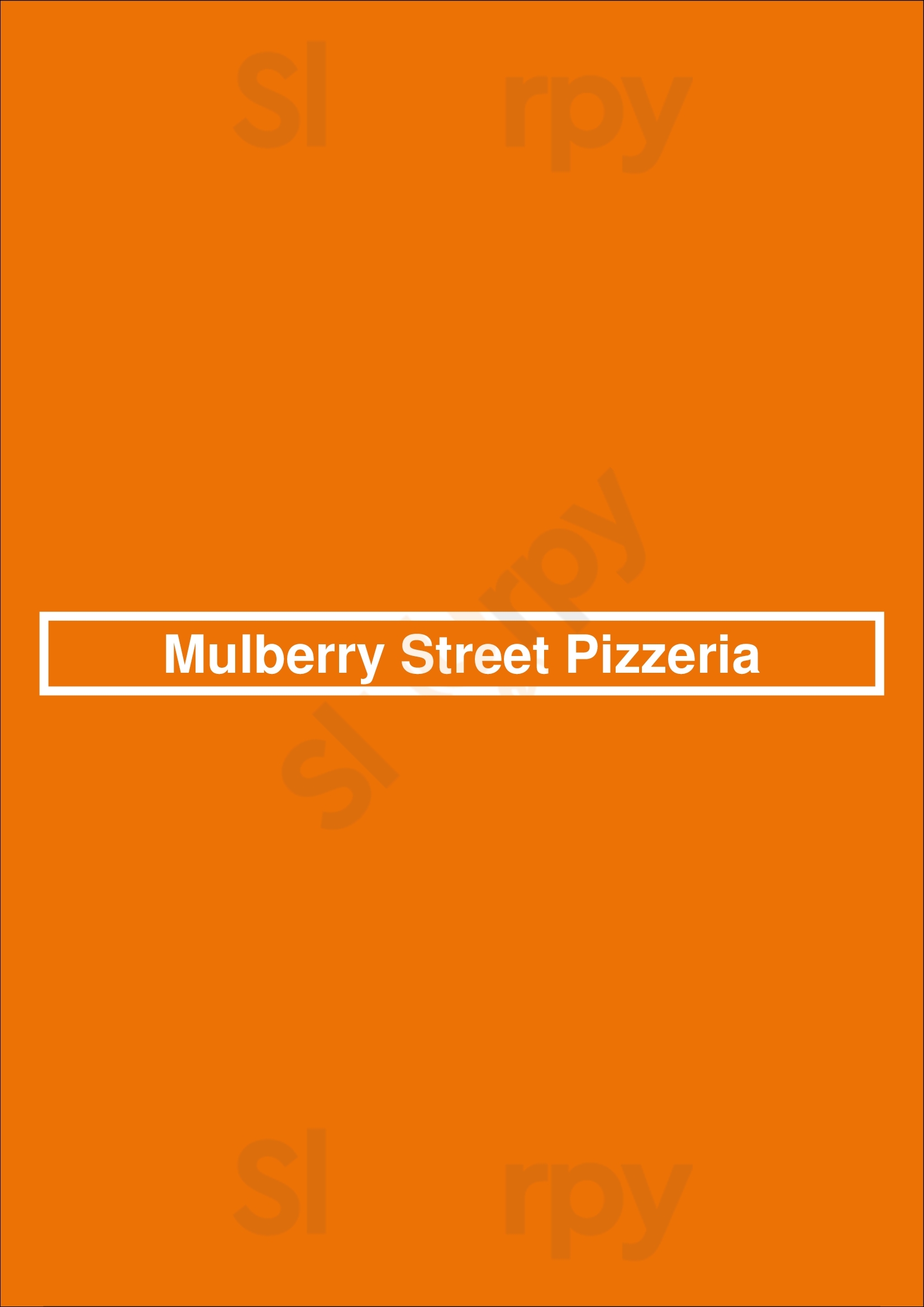 Mulberry Street New York Pizzeria London Menu - 1