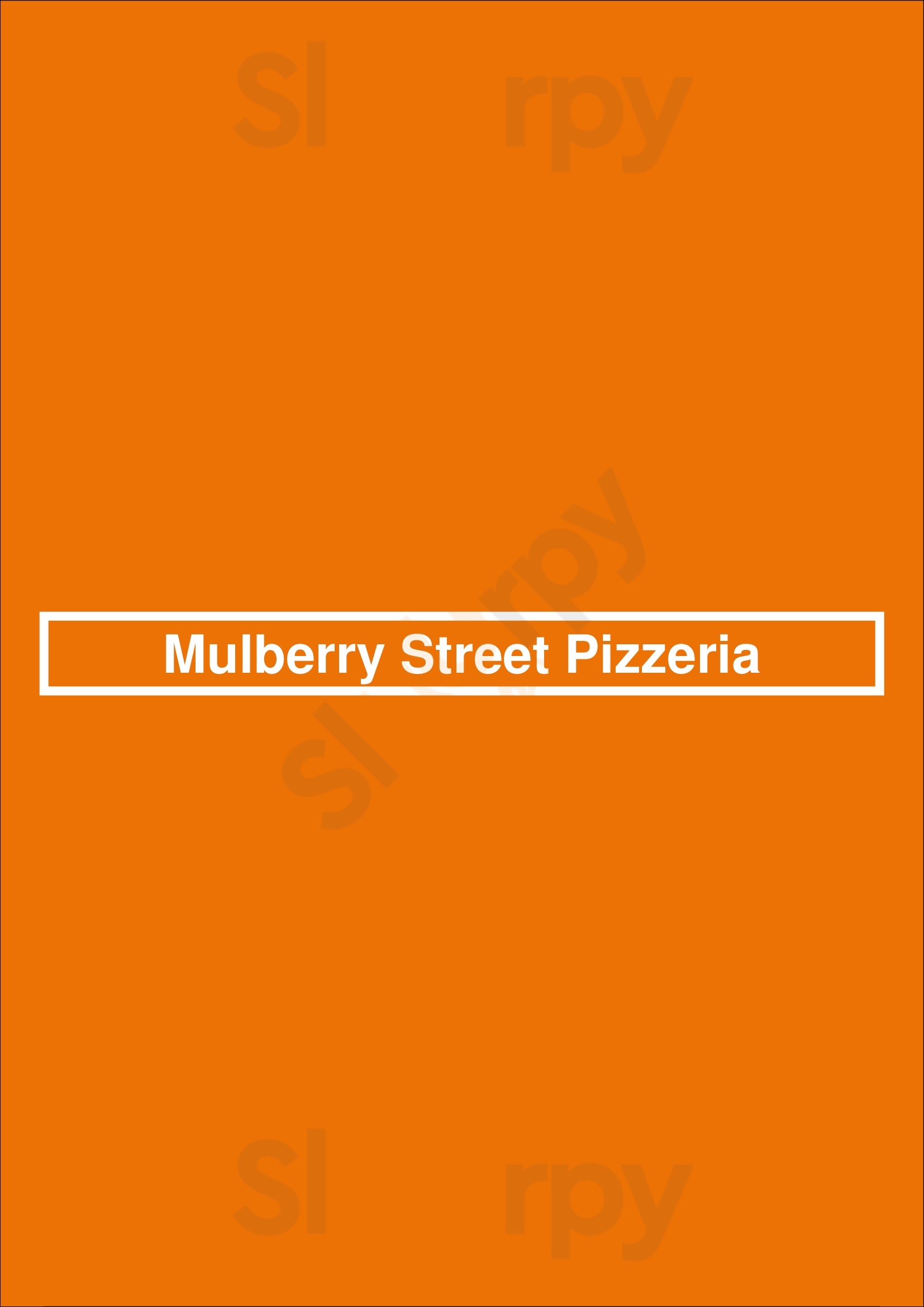 Main Menu - Mulberry Street New York Pizzeria