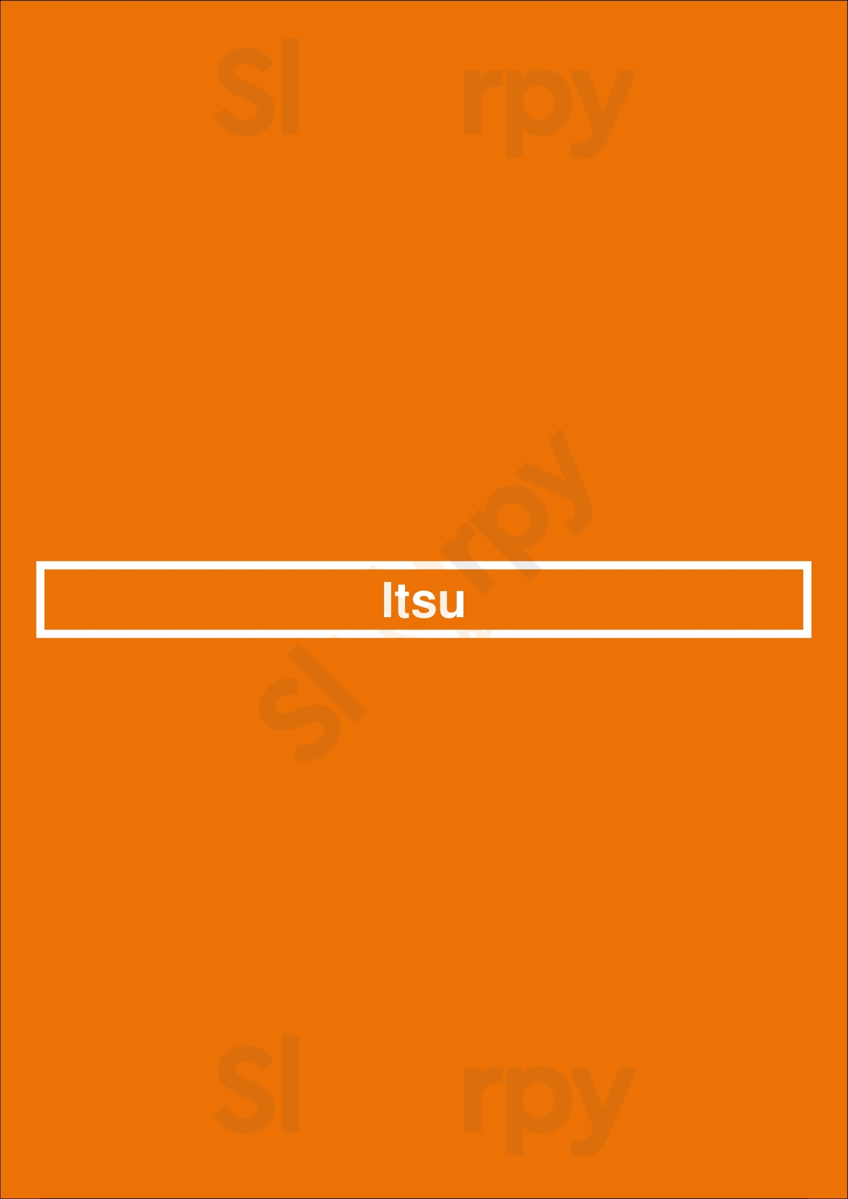 Itsu London Menu - 1