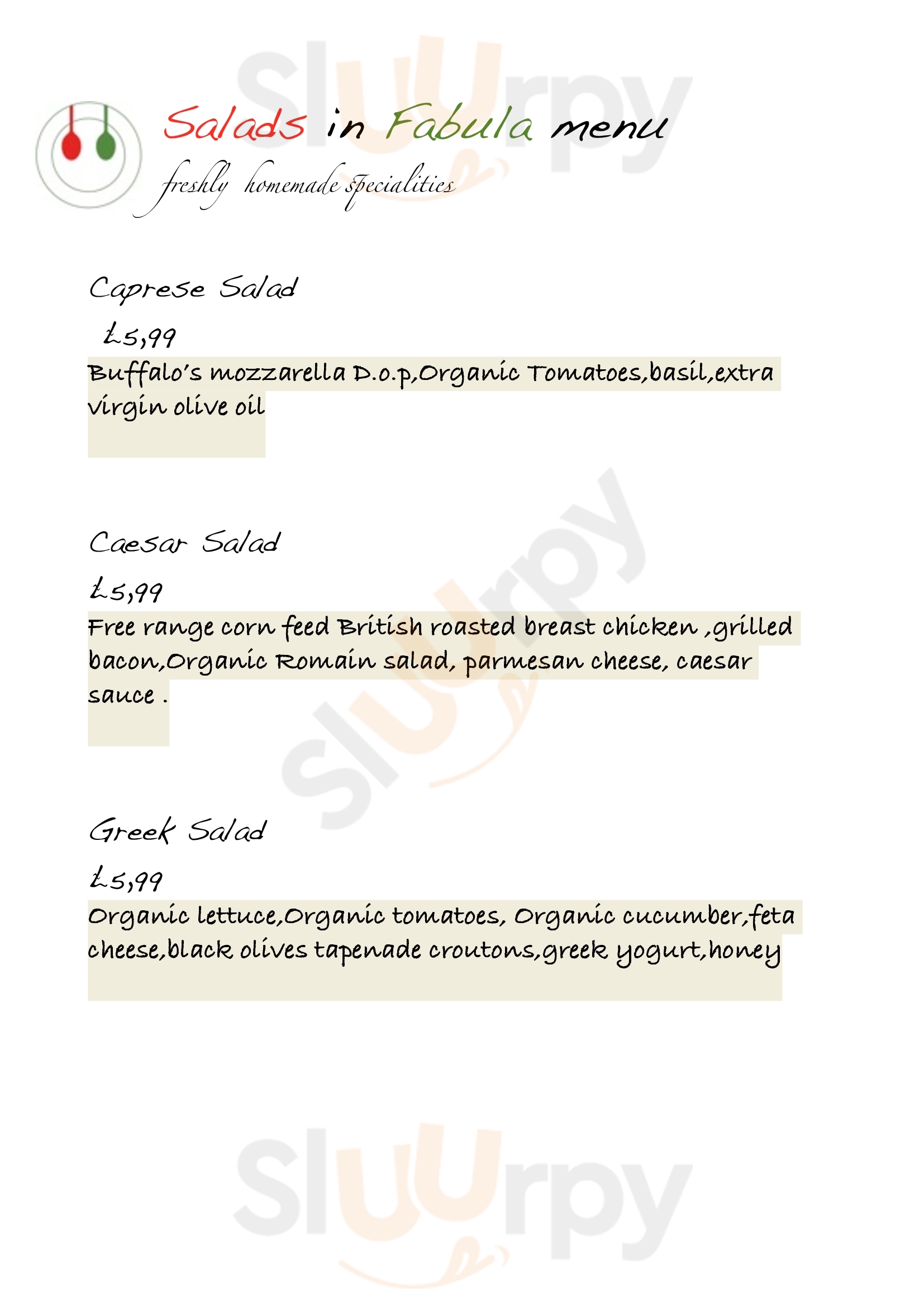 Main Menu - Food In Fabula