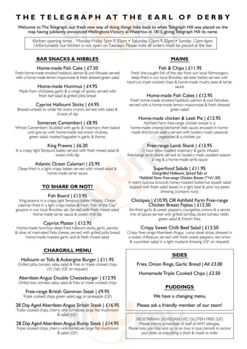 The Telegraph At The Earl Of Derby