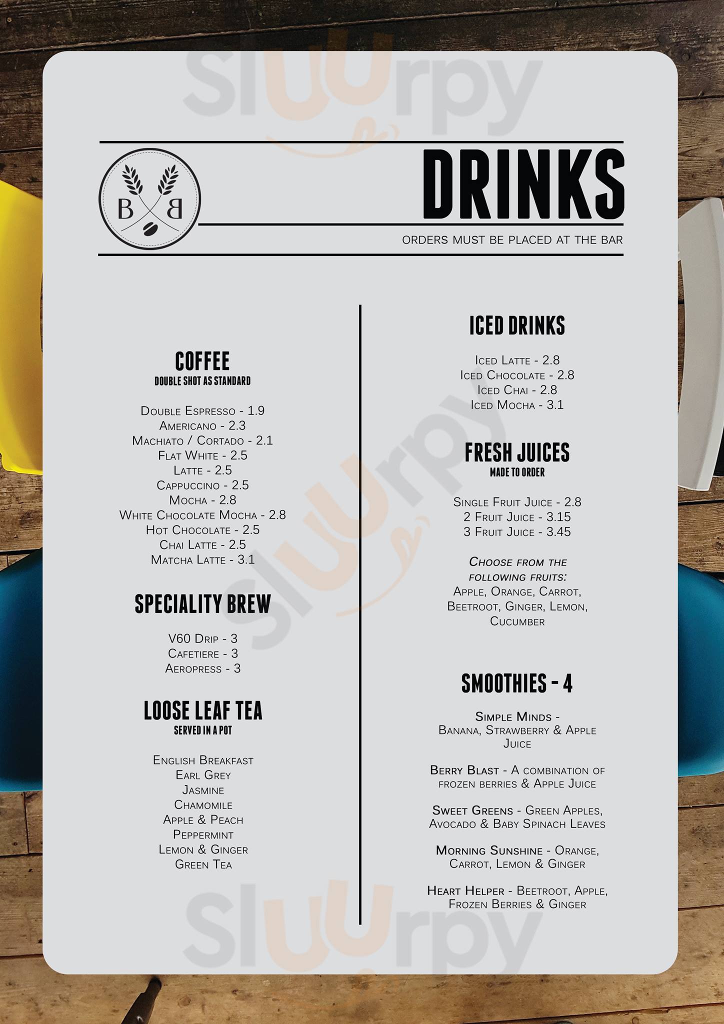 Main Menu - Beans & Barley
