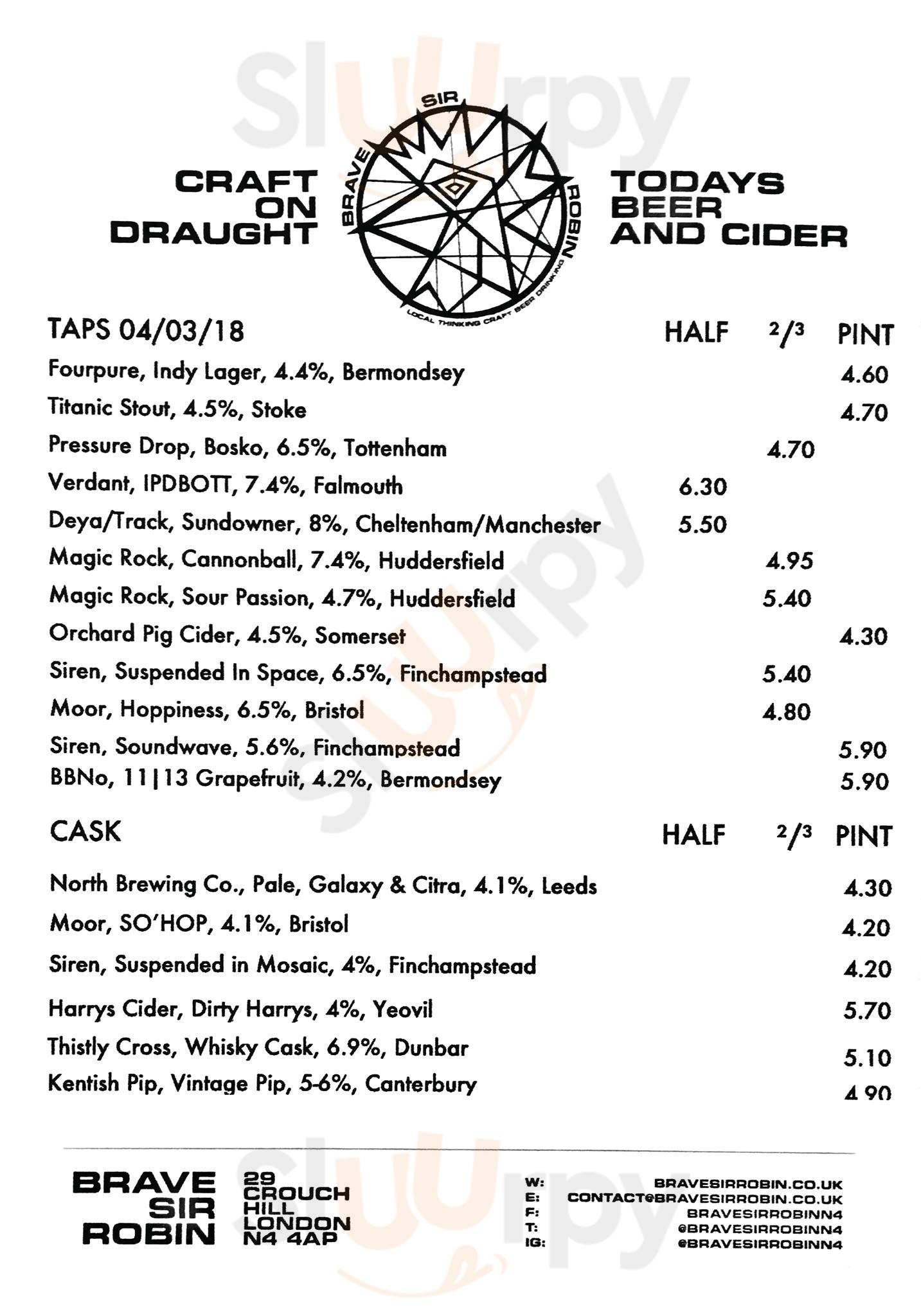 Main Menu - Brave Sir Robin