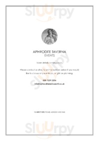 Cafe Aphrodite menu