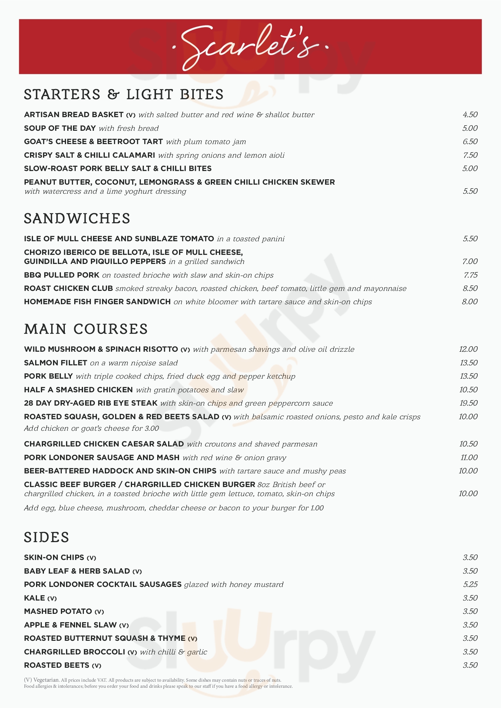 The Long Acre London Menu - 1