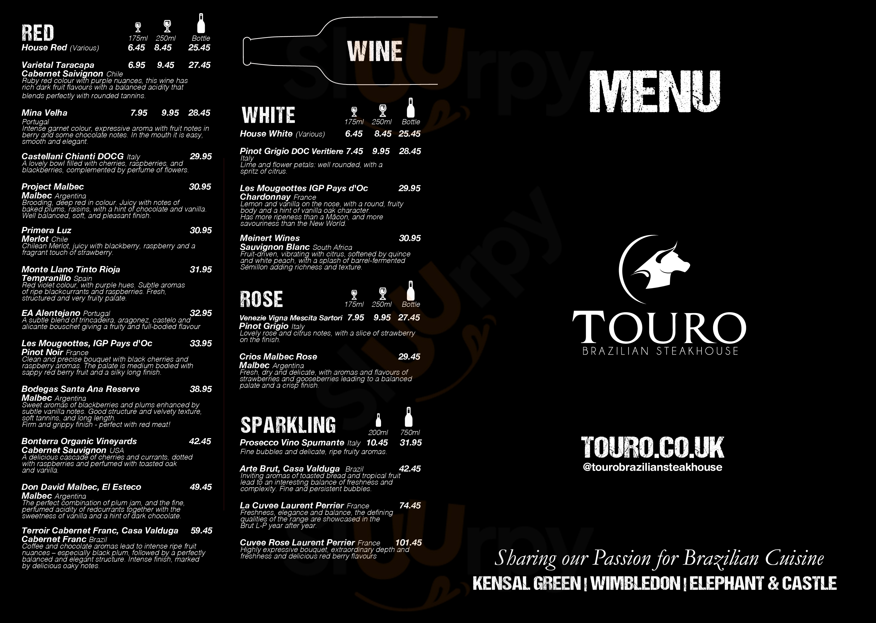 Main Menu - Touro Brazilian Steakhouse