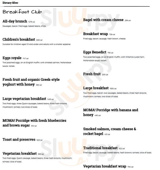 The Hudson Bay London Menu - 1