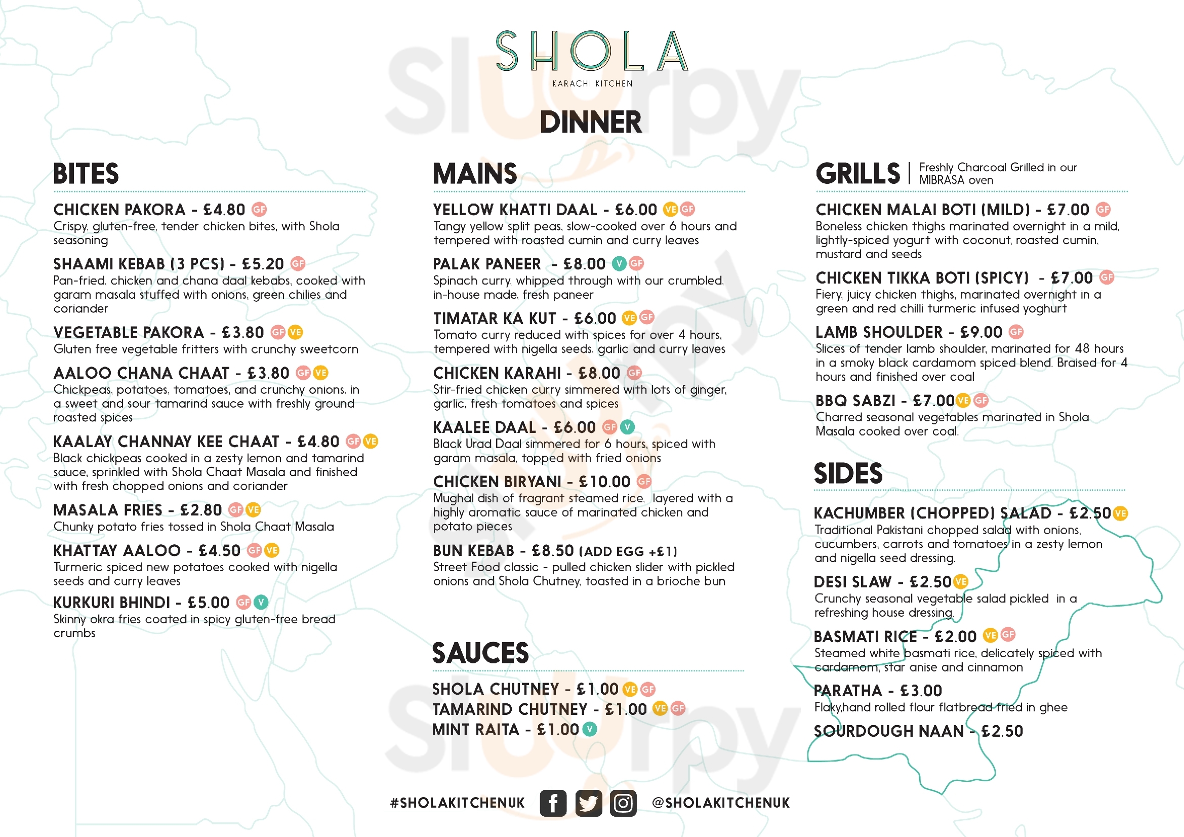Shola Karachi Kitchen London Menu - 1