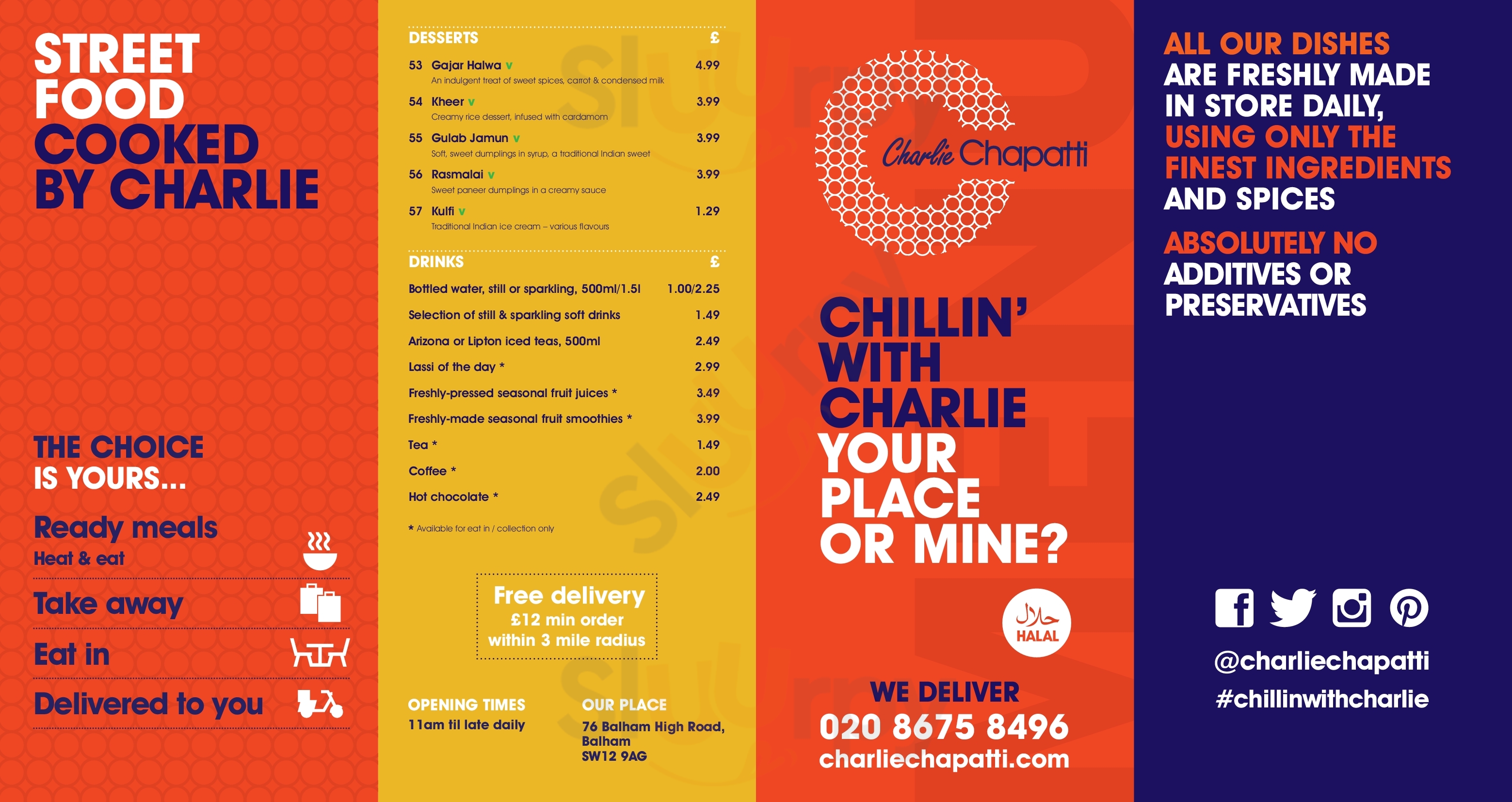 Main Menu - Charlie Chapatti