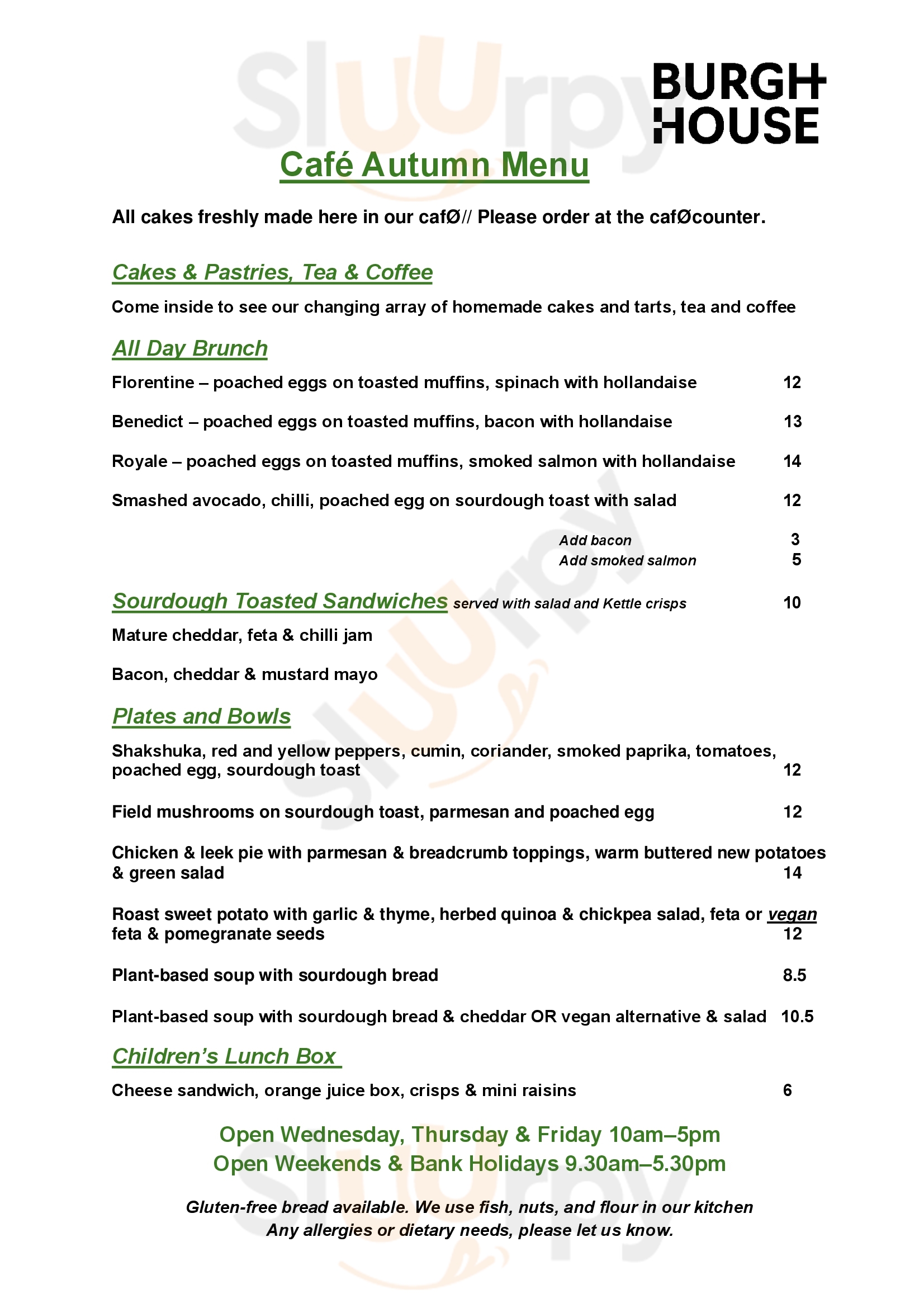 Main Menu - Buttery Cafe