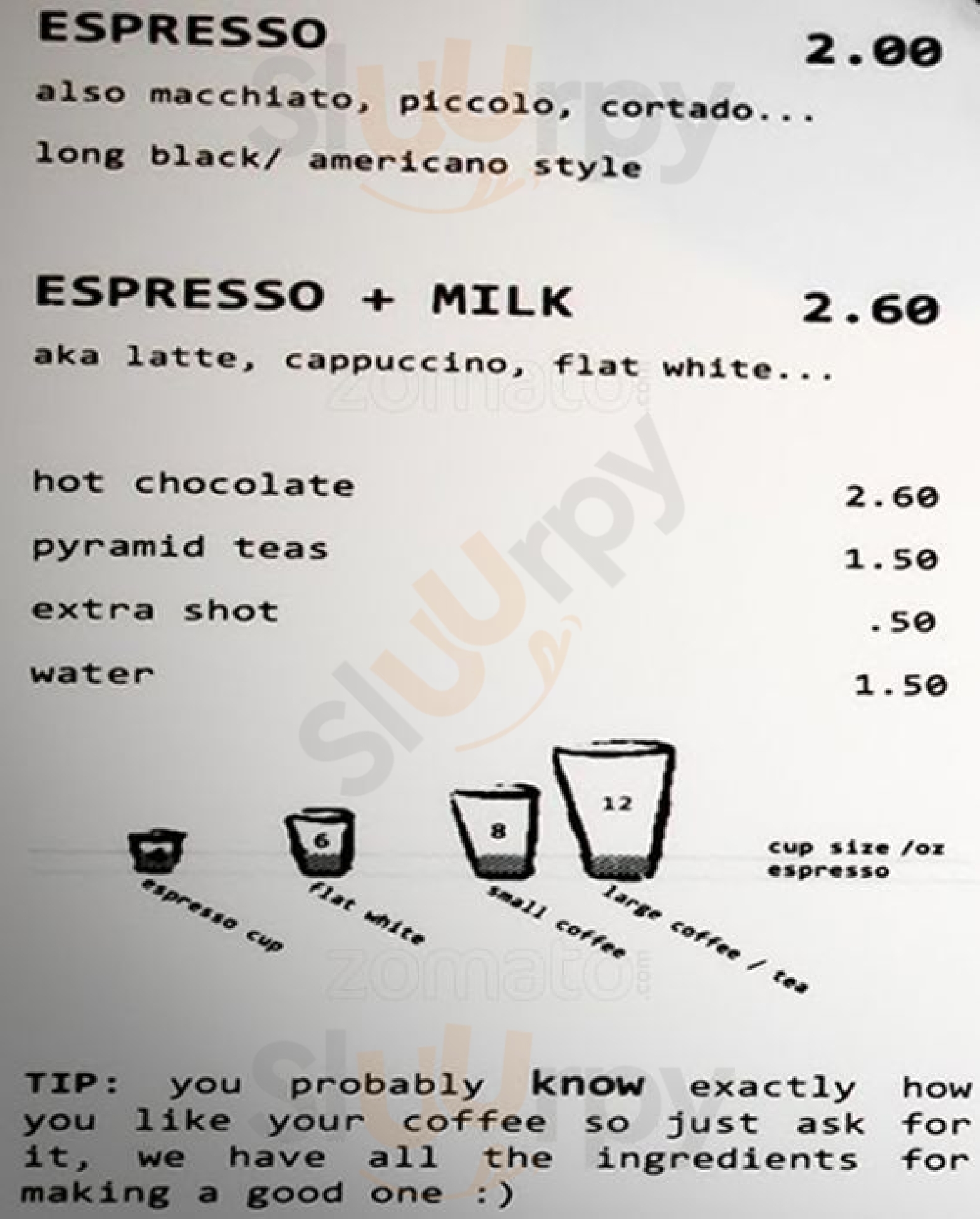 Mouse Tail Coffee Stories London Menu - 1