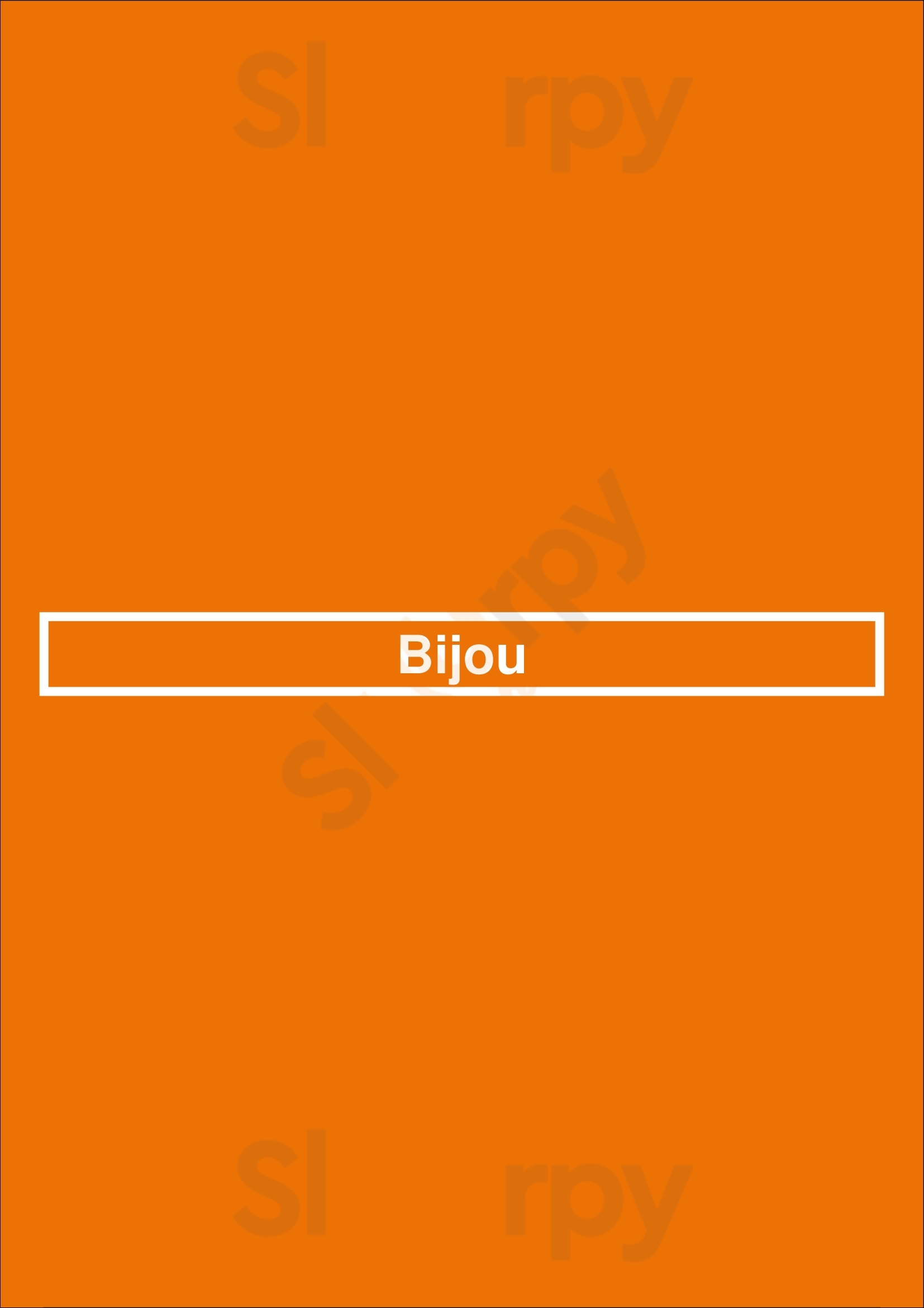Main Menu - Bijou