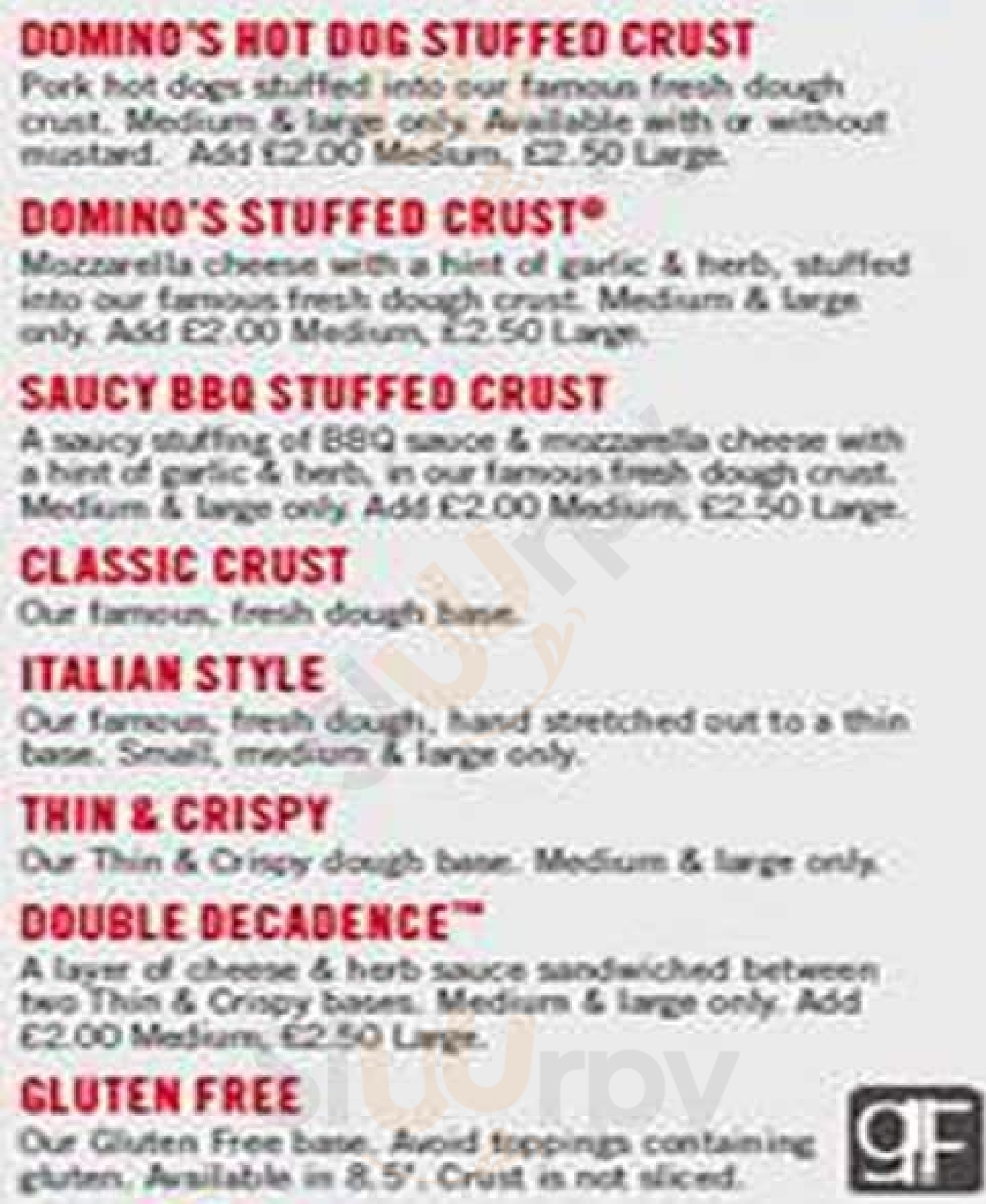 Domino's Pizza - London - Thamesmead London Menu - 1