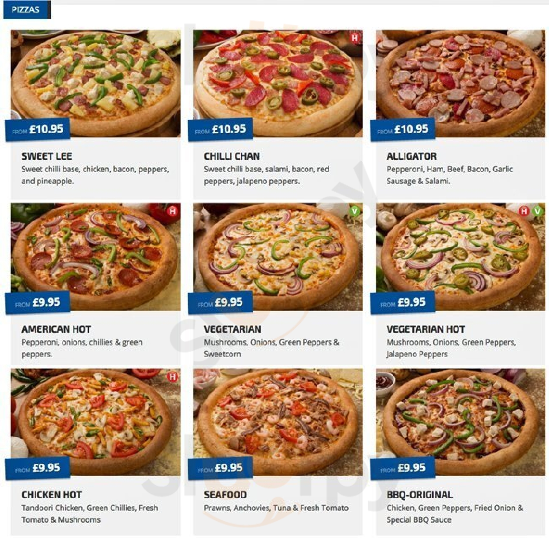 Main Menu - Pizza Go Go