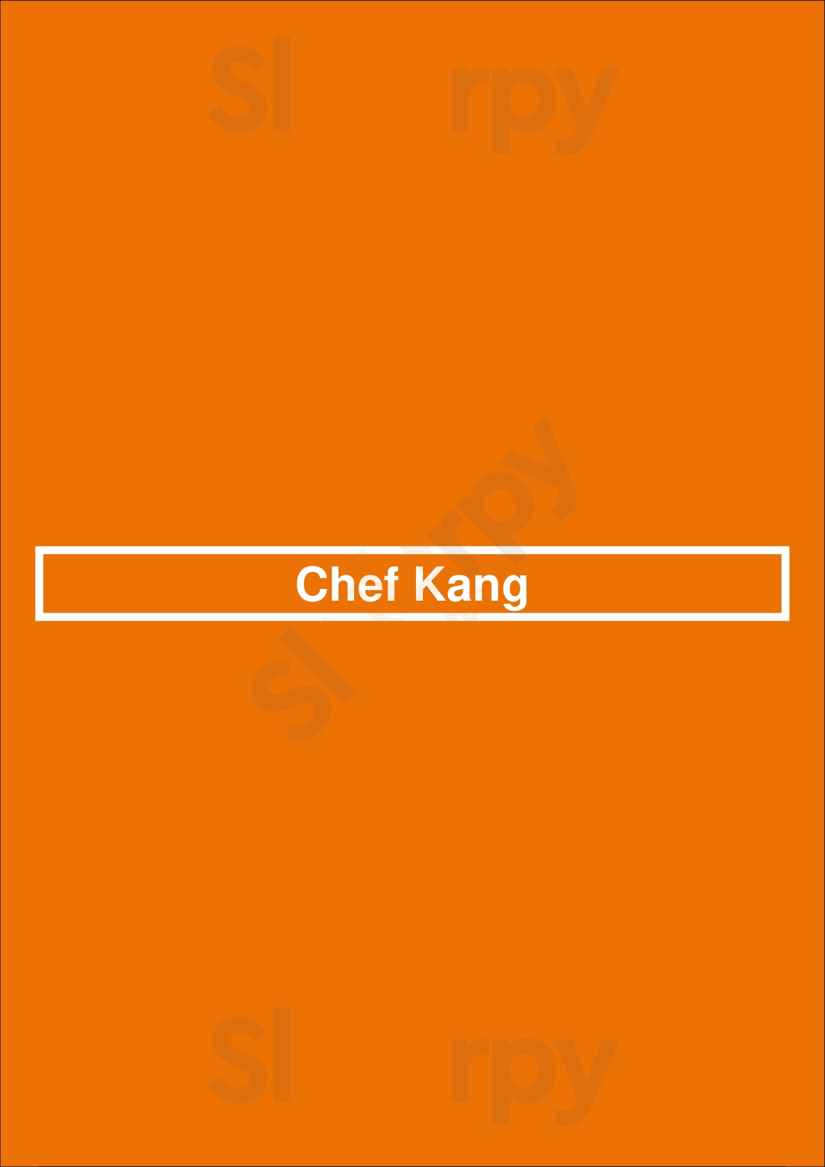 Chef Kang London Menu - 1