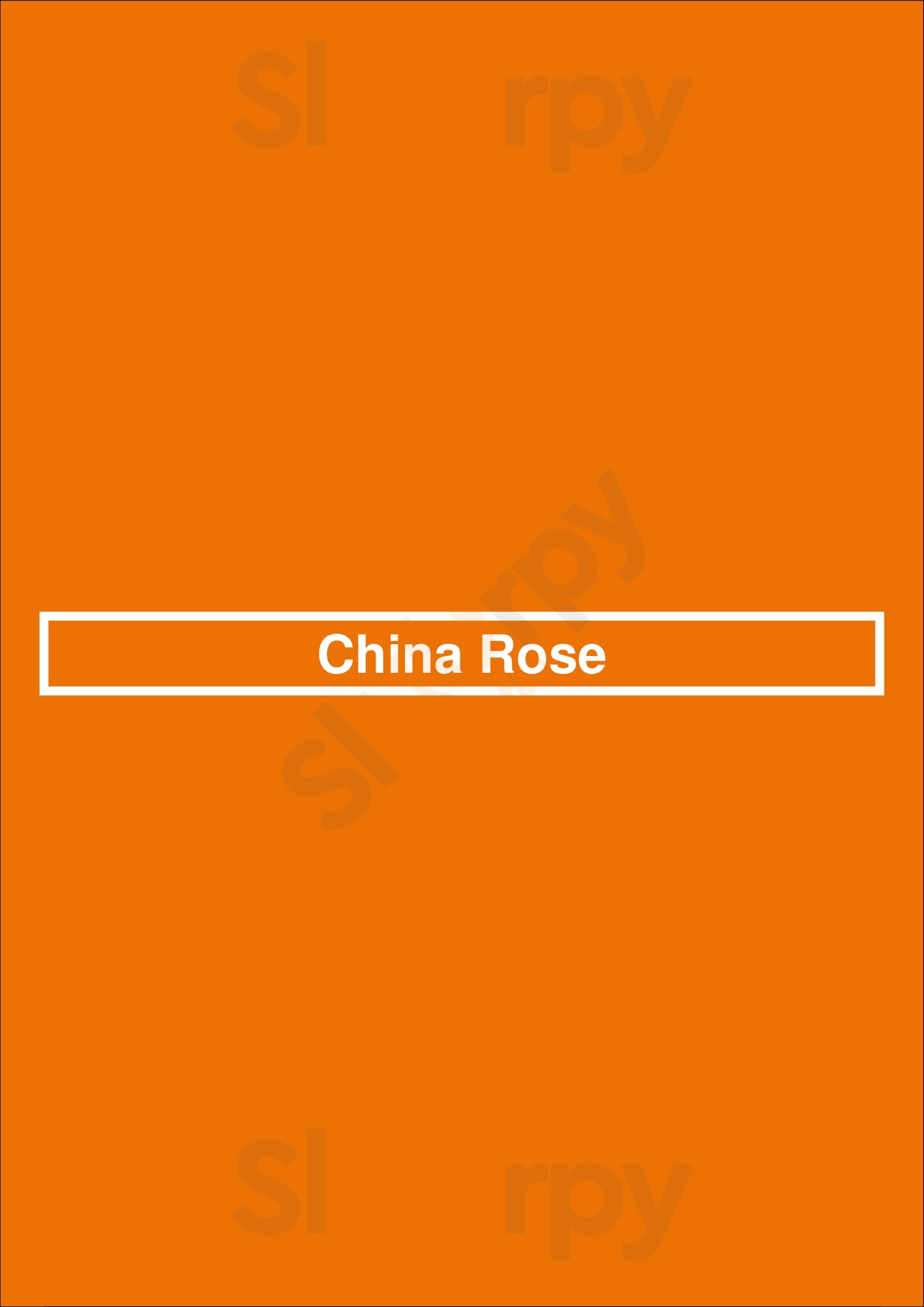 China Rose London Menu - 1