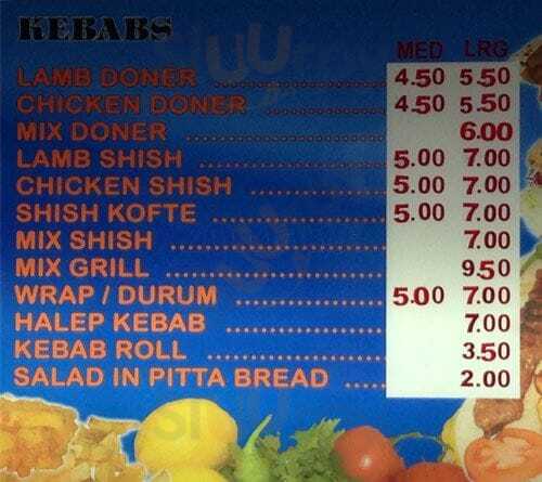 Best Kebab In Town London Menu - 1