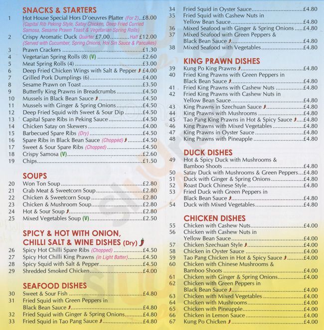 Hing Loong Takeaway London Menu - 1