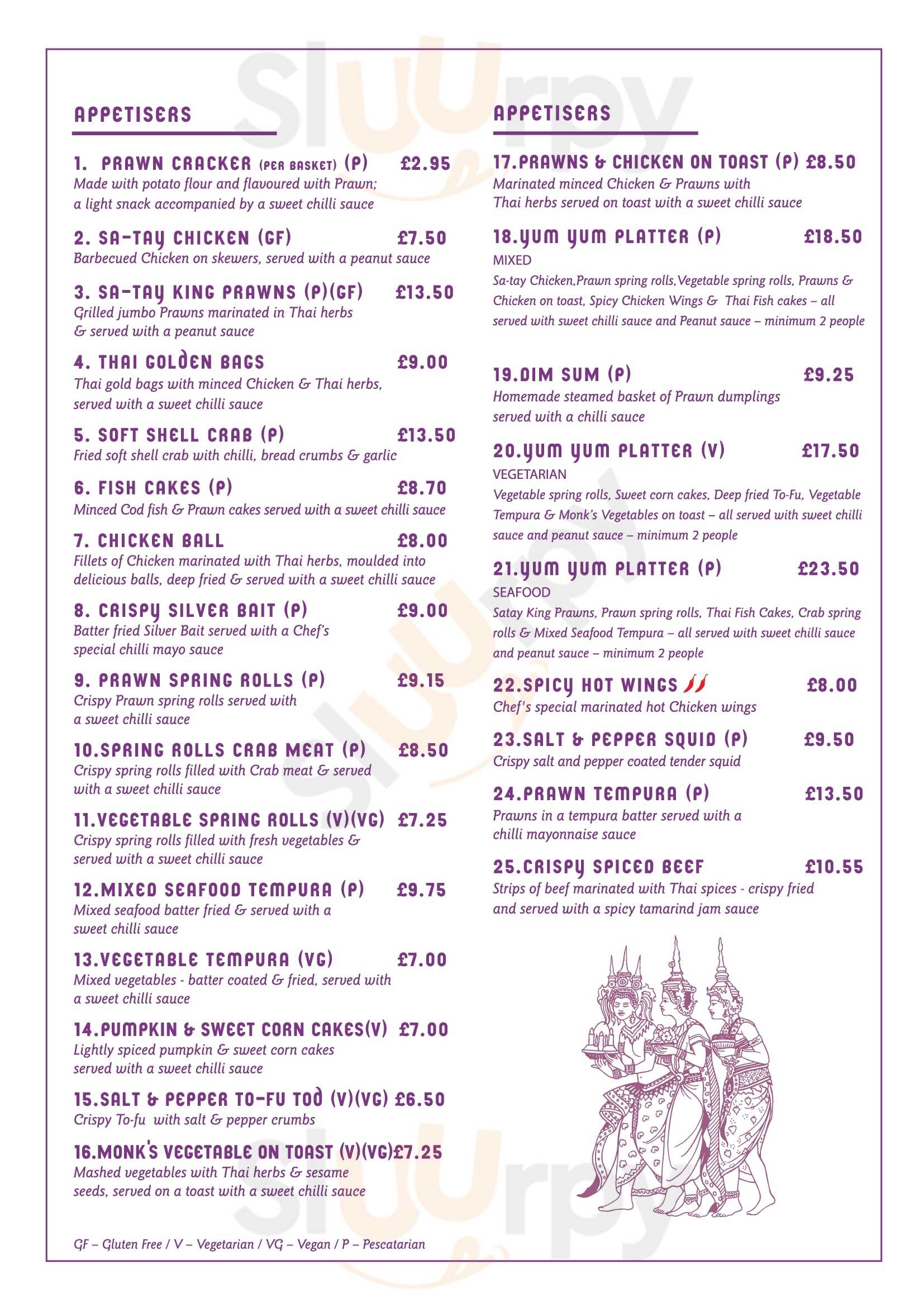 Yum Yum Thai Restaurant London Menu - 1