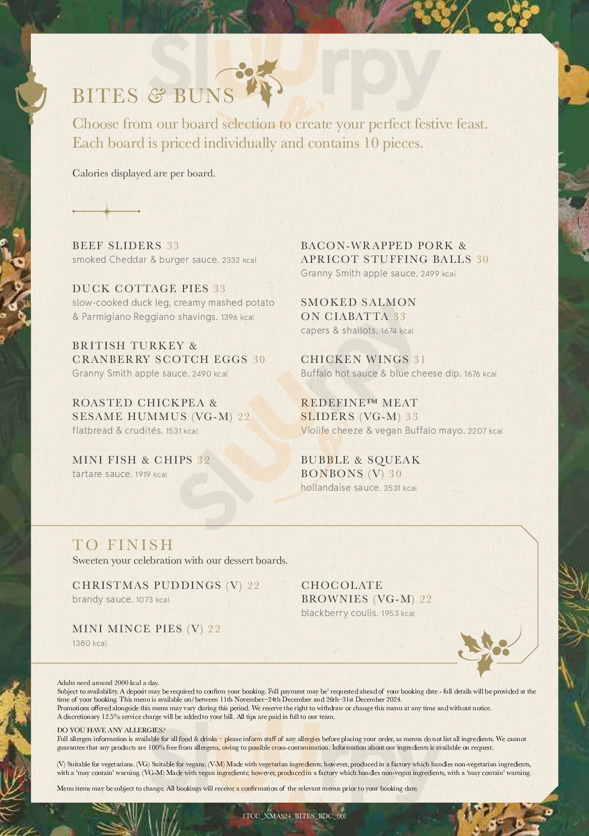 Blue Anchor London Menu - 1