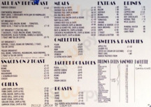 The Broadway Cafe menu
