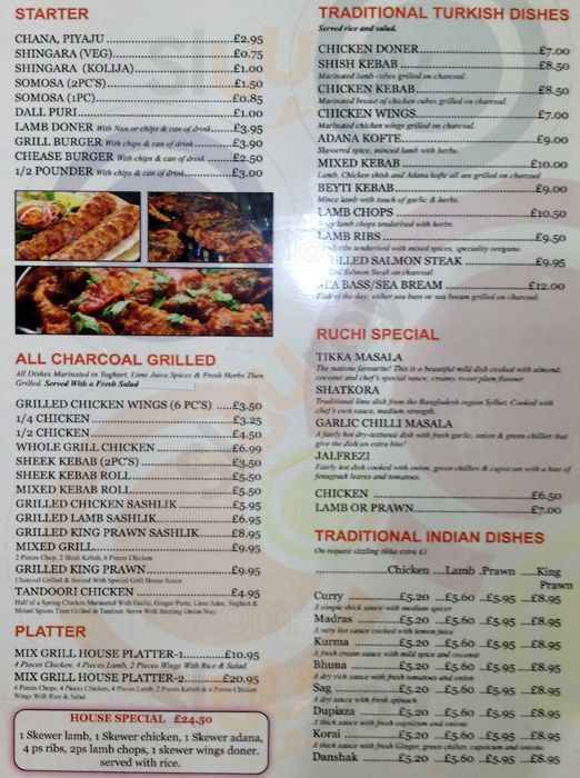 Ruchi Grill London Menu - 1