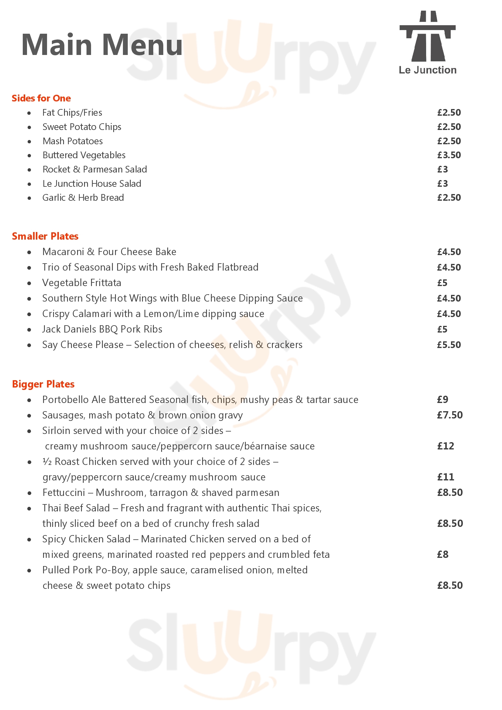 Main Menu - Le Junction