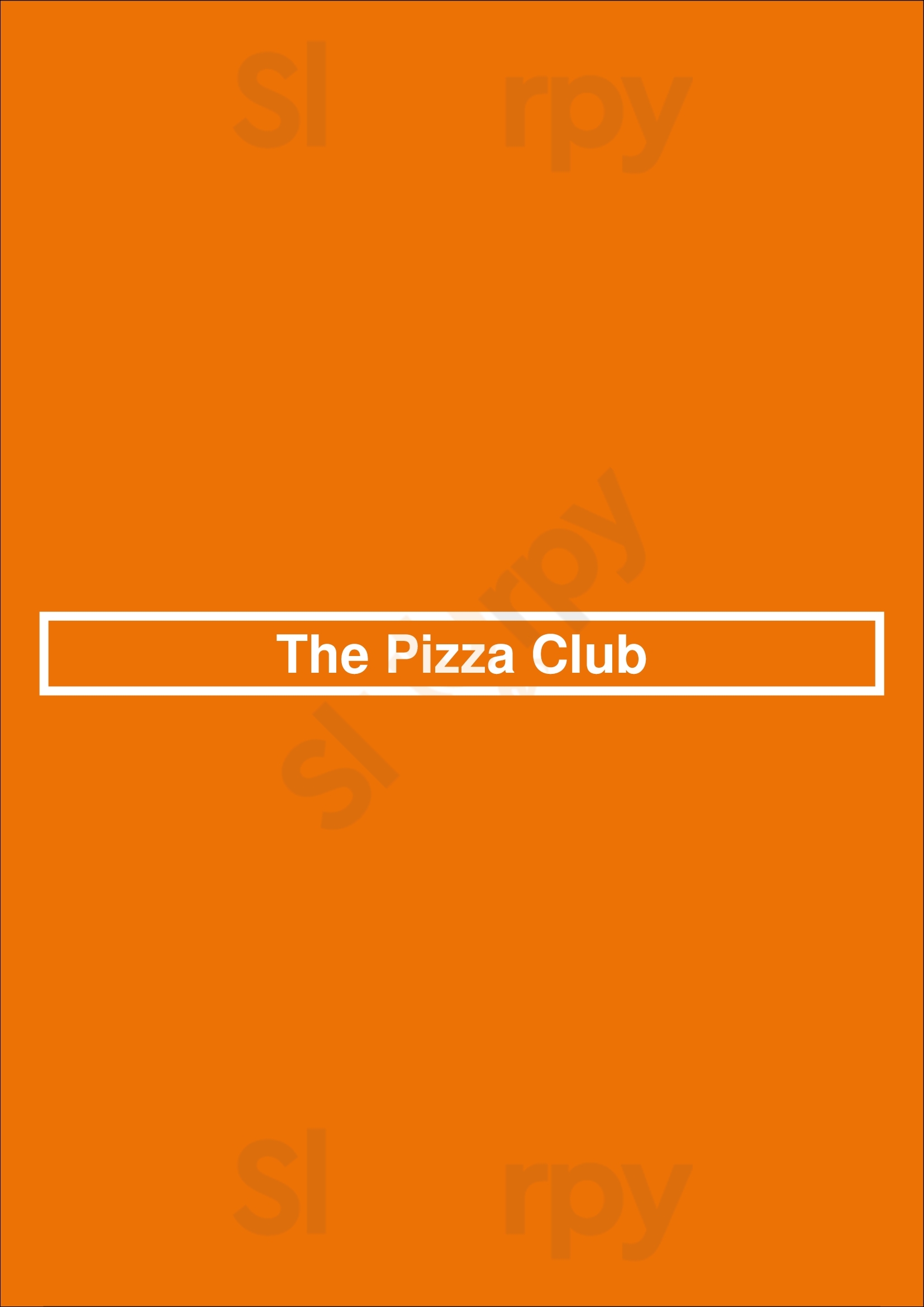 The Pizza Club London Menu - 1