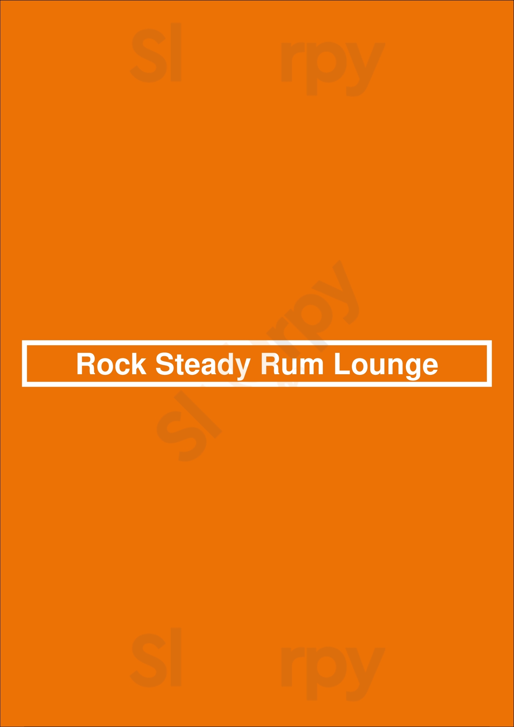 Rock Steady Rum Lounge London Menu - 1