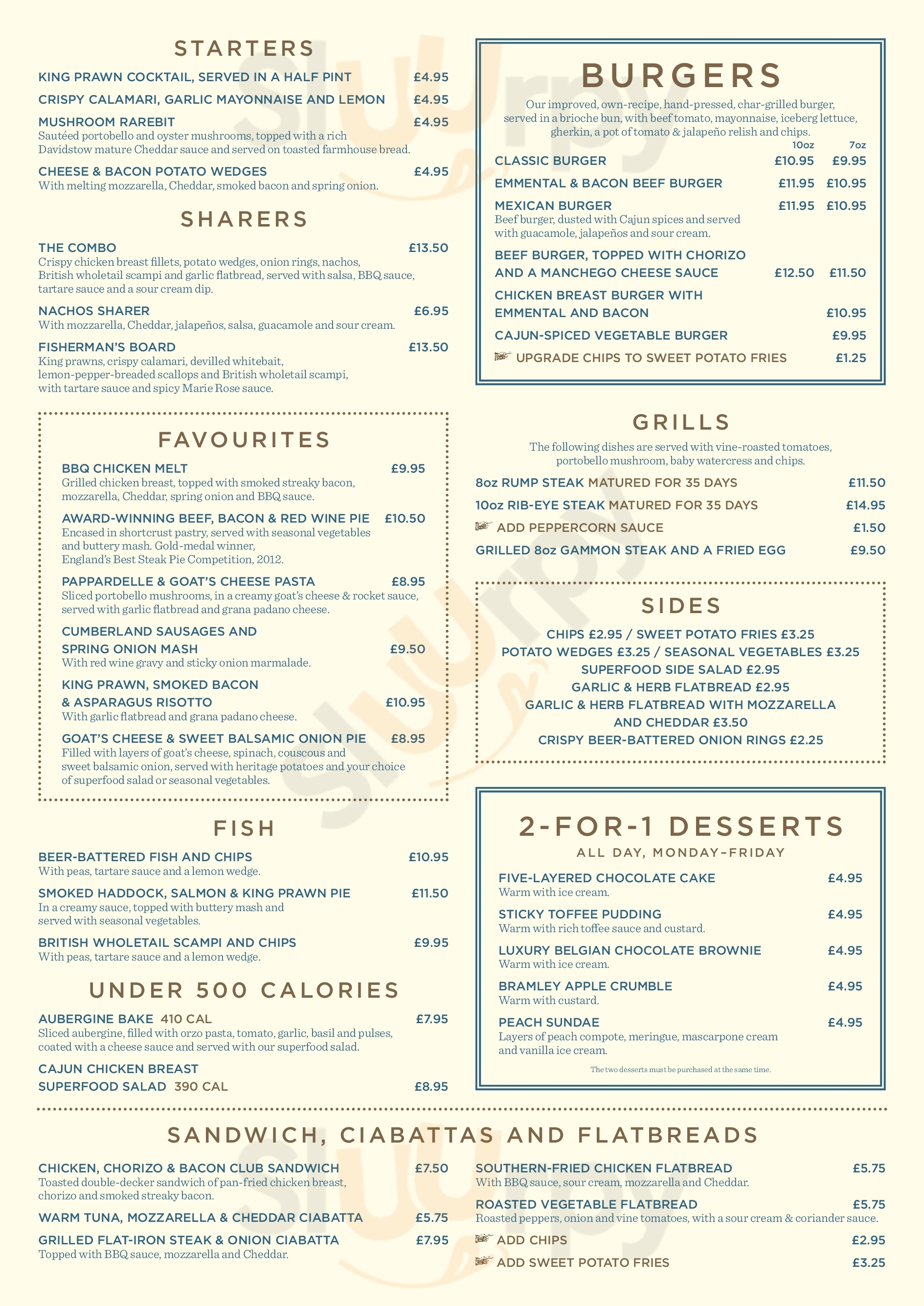 Main Menu - The Pembroke