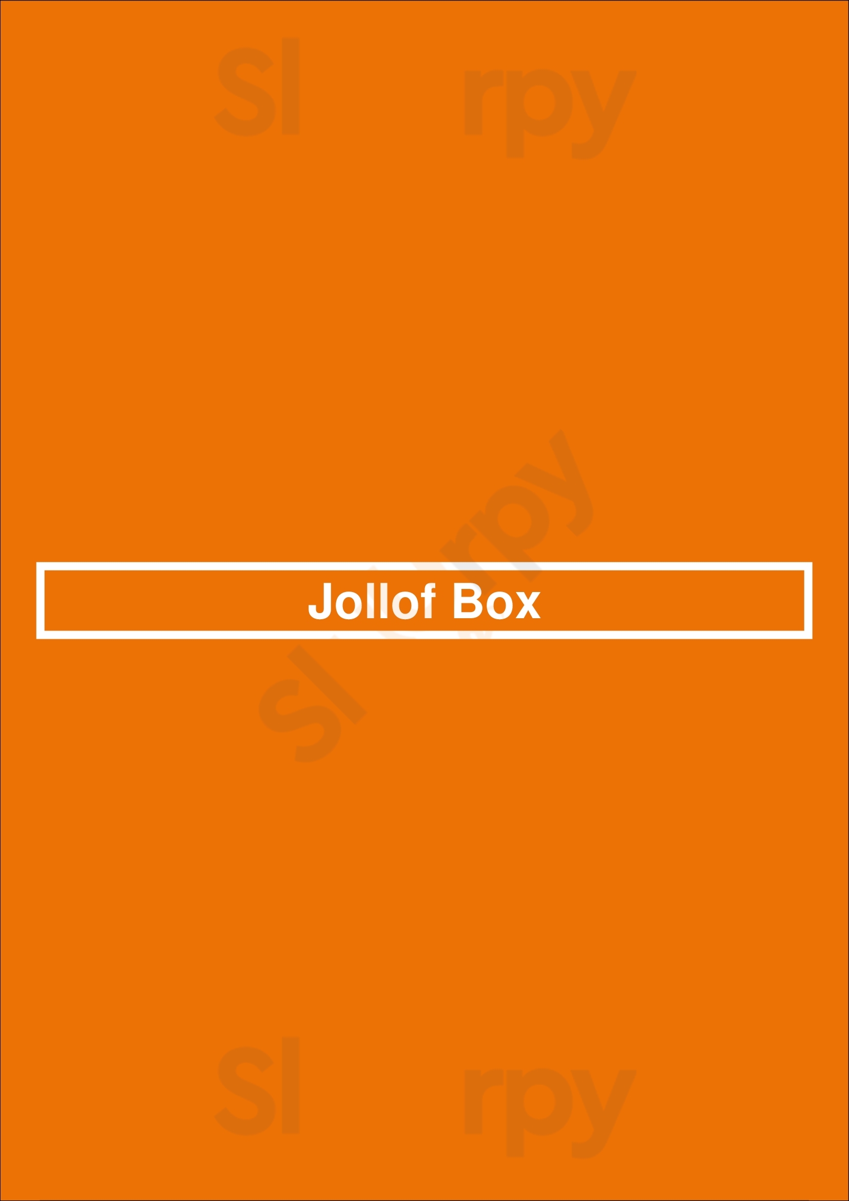 Jollof Box London Menu - 1