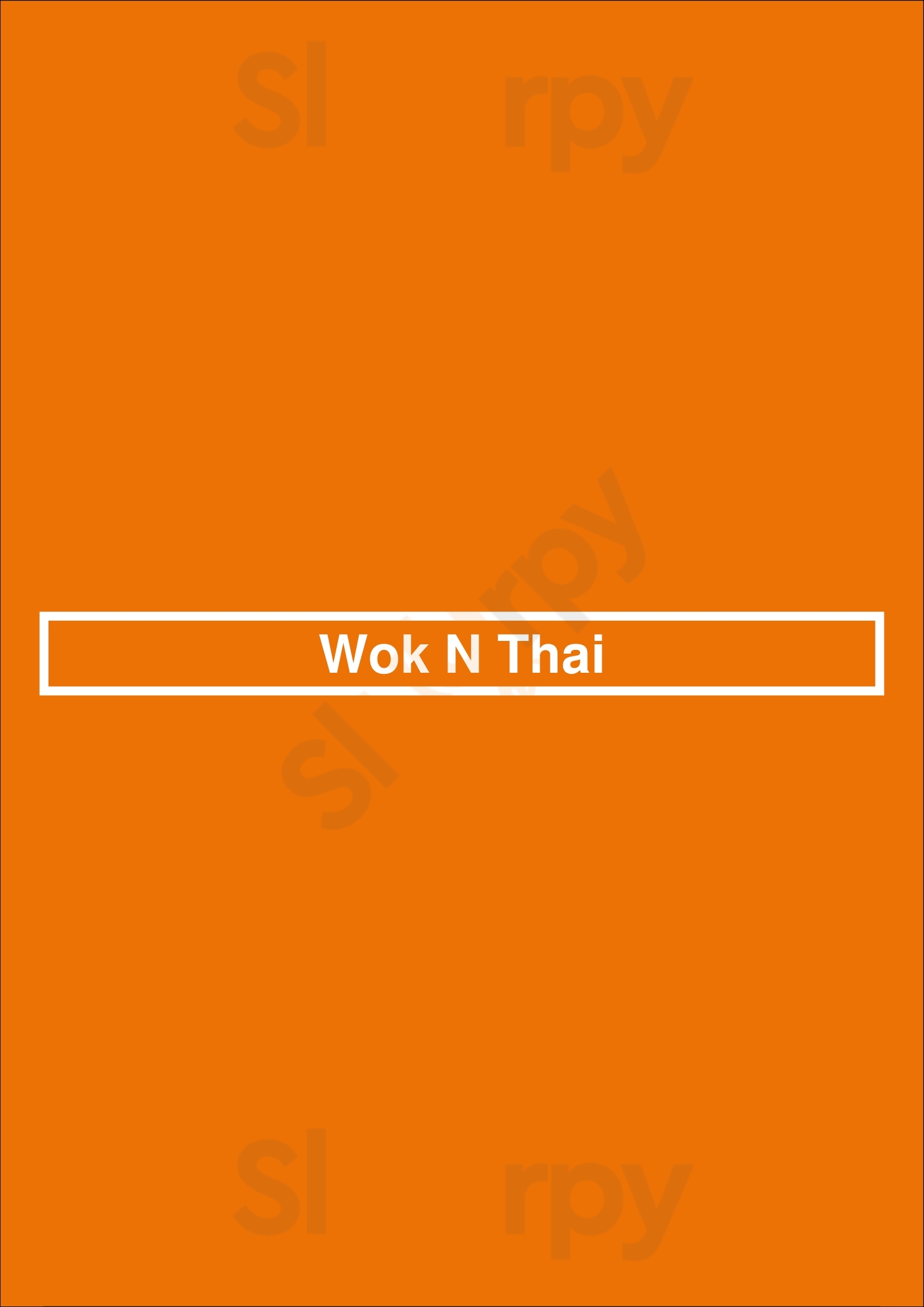 Wok N Thai London Menu - 1