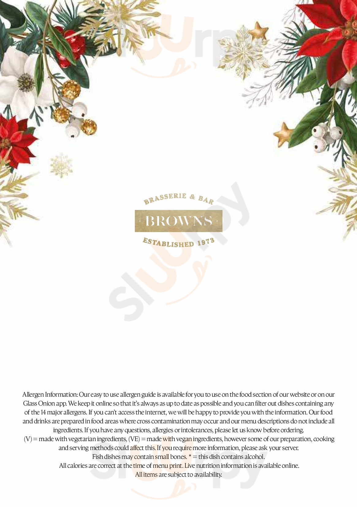 Main Menu - 1802 Bar Lounge & Dining