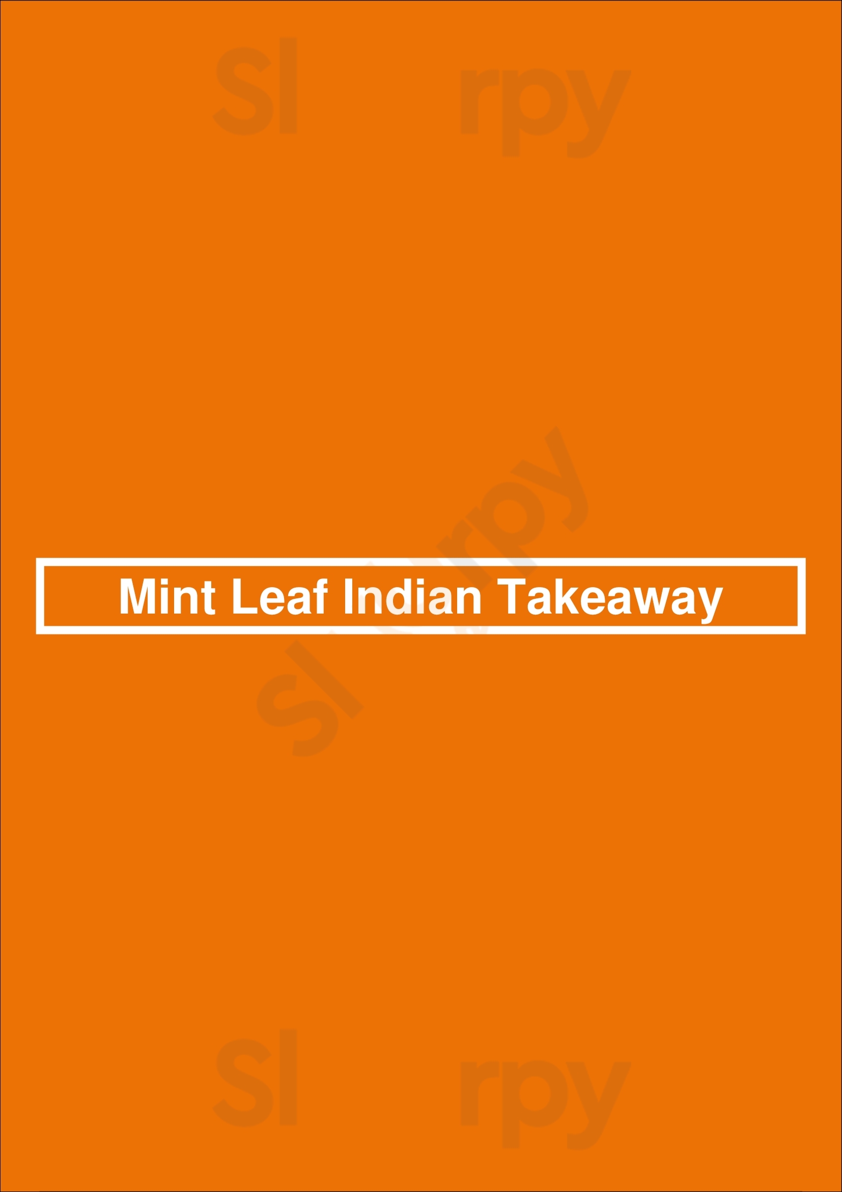 Mint Leaf Indian Takeaway London Menu - 1